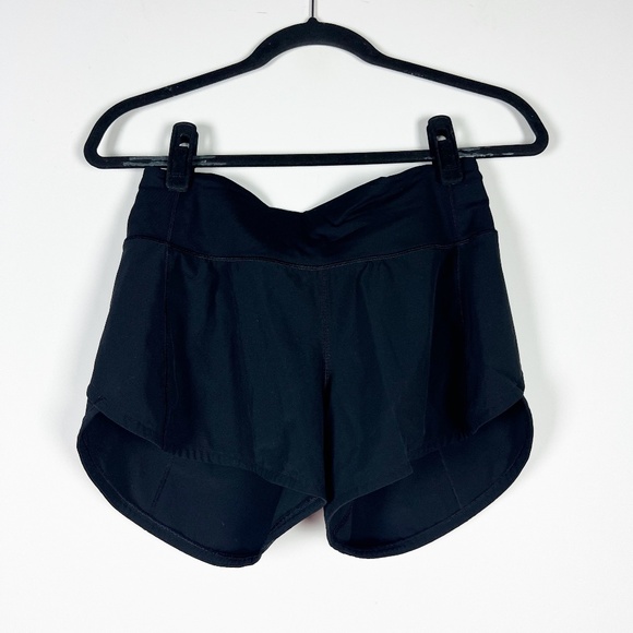 Lululemon Women's Speed Up Short Athletic Work Out Running Training Black 4 - Picture 1 of 2